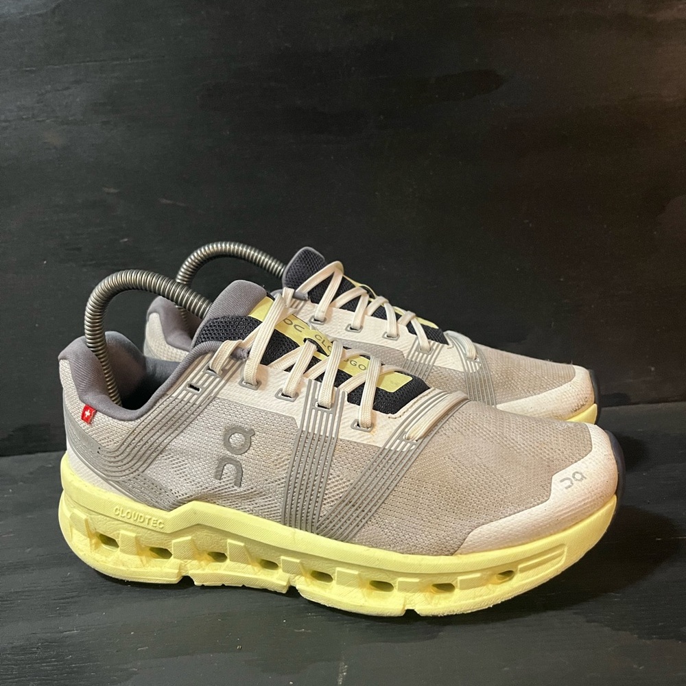 On Cloudgo Womens Size 7.5 Gray Green Athletic Running Lace Up Shoes Sneakers